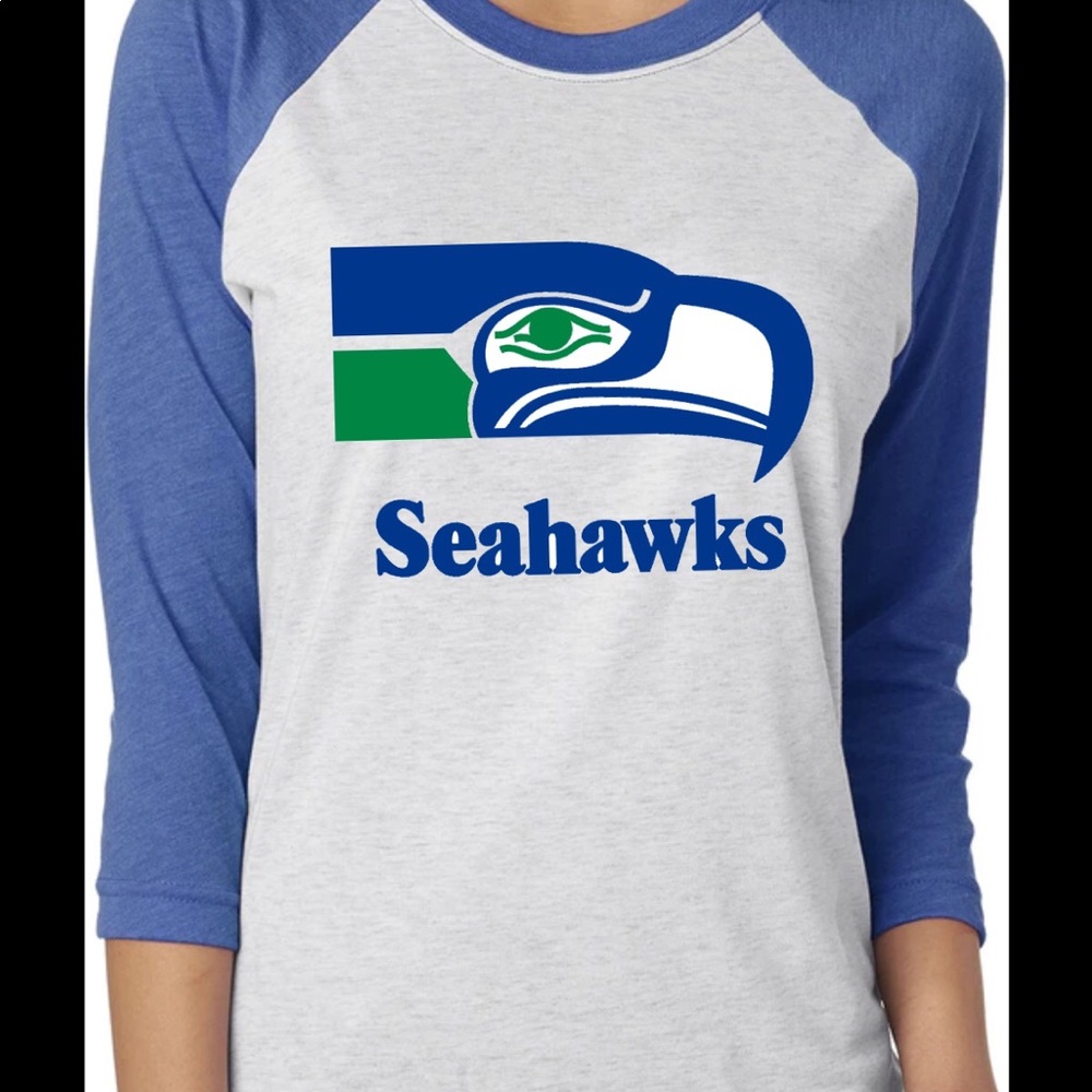 Seattle Seahawks Unisex Raglan tshirt shirt tee